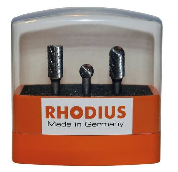 3-osainen kovametalliviilasarja, Ø8 mm, Rhodius – Rhodius