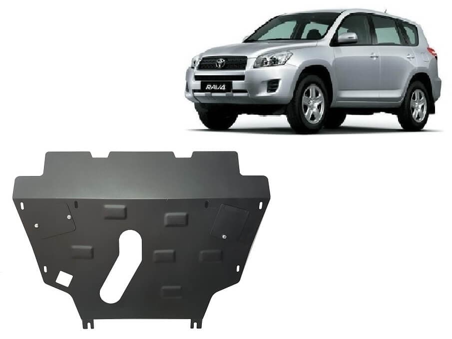Pohjapanssari Toyota RAV4 bensa (2006-2013), moottori, vaihdelaatikko, jäähdytin, etupuskuri, terästä – Scut Protection