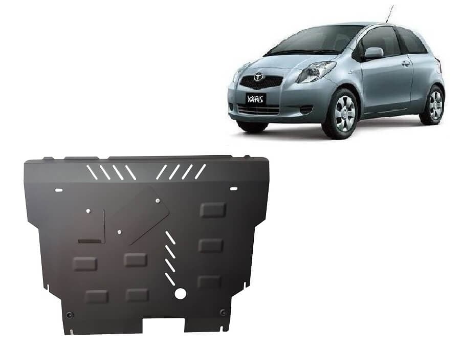 Pohjapanssari Toyota Yaris diesel (2005-2011), moottori, vaihdelaatikko, terästä – Scut Protection