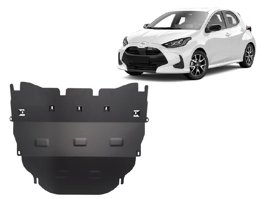 Pohjapanssari Toyota Yaris (2021➟), moottori, vaihdelaatikko, jäähdytin, terästä – Scut Protection