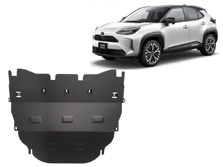 Pohjapanssari Toyota Yaris Cross (2021➟), moottori, vaihdelaatikko, jäähdytin, terästä – Scut Protection