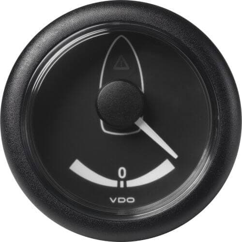 Peräsinkulmamittari 12/24 V, 52 mm, VDO Musta mittari – VDO