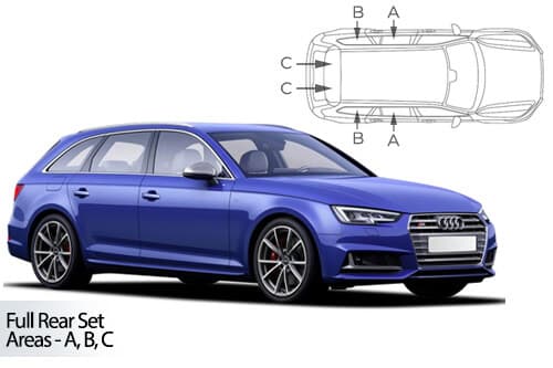Häikäisysuojasarja Audi A4 B9 Avant (2015➟), Car Shades – CarShades