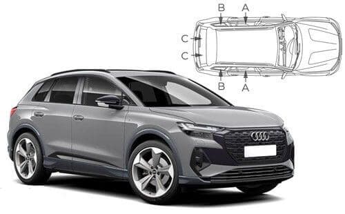 Häikäisysuojasarja Audi Q4 E-Tron (2022➟), Car Shades – CarShades