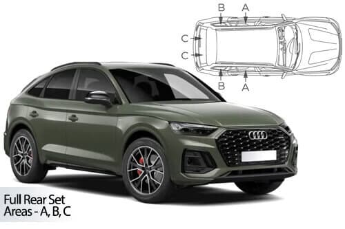 Häikäisysuojasarja Audi Q5 Sportback, 5 ovinen (2021➟), Car Shades – CarShades