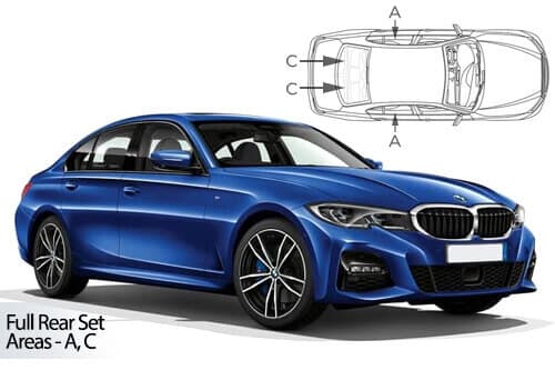 Häikäisysuojasarja BMW 3-Sarja G20, 4 ovinen (2019➟), Car Shades – CarShades