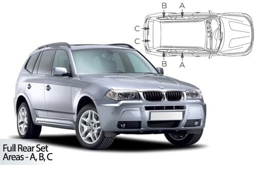 Häikäisysuojasarja BMW X3 E83, 5 ovinen (2003-2010), Car Shades – CarShades