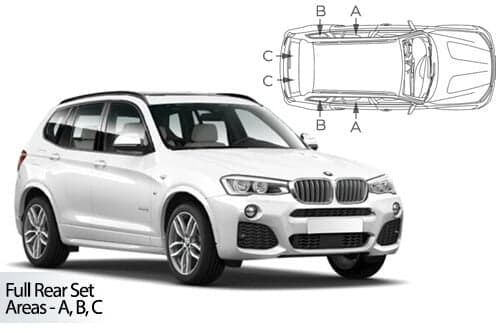 Häikäisysuojasarja BMW X3 F25, 5 ovinen (2010-2017), Car Shades – CarShades