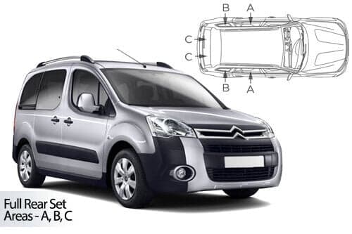 Häikäisysuojasarja Citroen Berlingo Multispace, 5 ovinen (2008-2018), Car Shades – CarShades