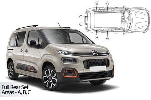 Häikäisysuojasarja Citroen Berlingo Multispace, 5 ovinen (2018➟), Car Shades – CarShades