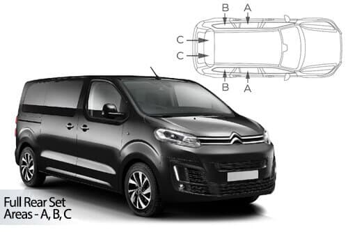 Häikäisysuojasarja Citroen SpaceTourer, 5 ovinen (2016➟), Car Shades – CarShades