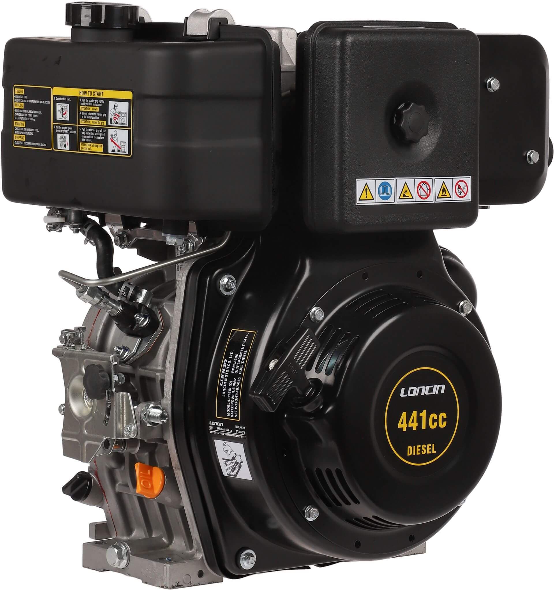 Irtomoottori DIESEL 10 hp / 441 cc vaaka-akseli, Loncin – Loncin