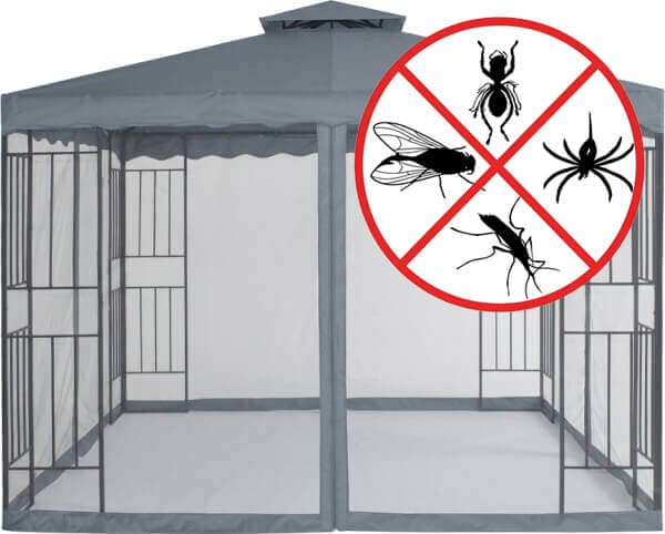 Hyttysverkko paviljonkeihin (3 x 3 m), Mayer Garden – Mayer Garden