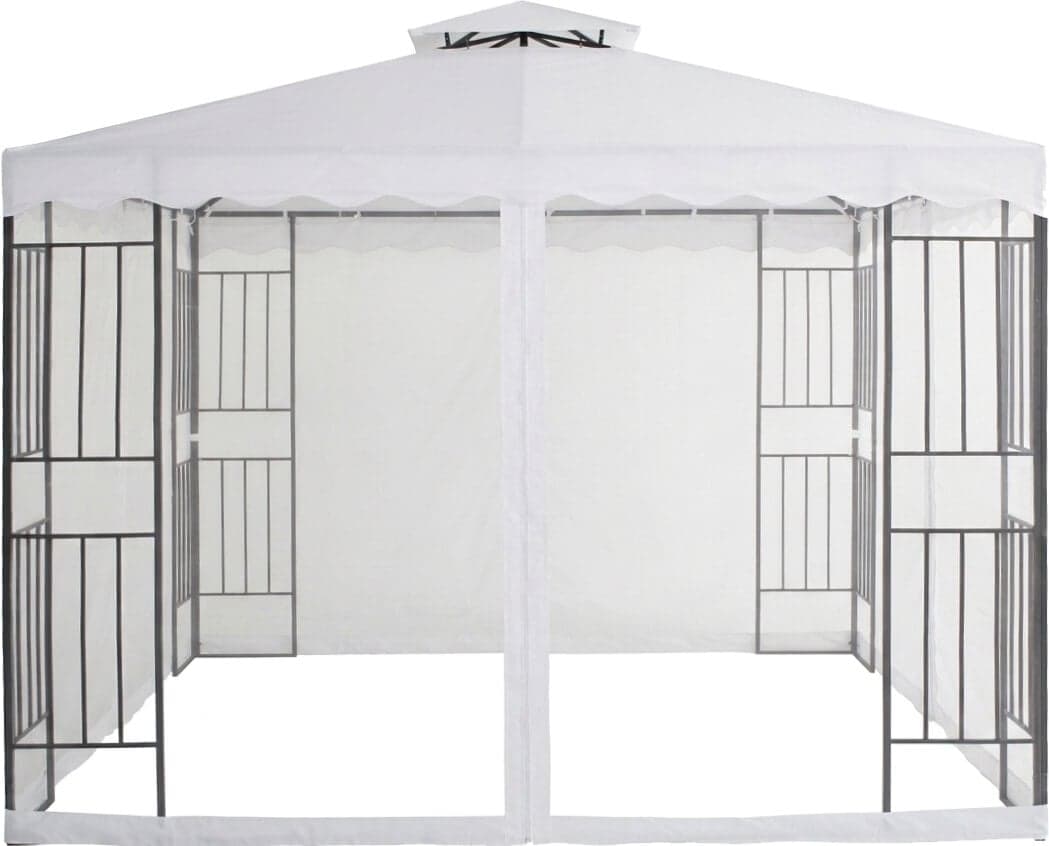 Paviljonki Barcelona valkoinen (3 x 3 m), Mayer Garden – Mayer Garden