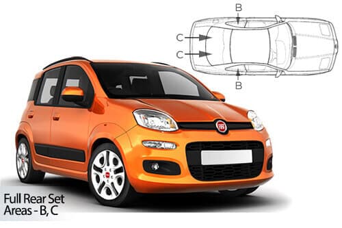 Häikäisysuojasarja Fiat Panda, 5-ovinen (2012➟), Car Shades – CarShades