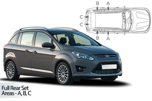Häikäisysuojasarja Ford C-Max Grand, 5 ovinen (2010-2019), Car Shades – CarShades