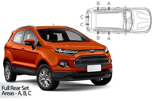 Häikäisysuojasarja Ford Ecosport, 5 ovinen (2014➟), Car Shades – CarShades