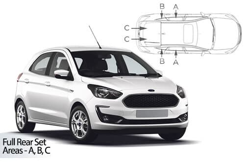 Häikäisysuojasarja Ford Ka, 5 ovinen (2016➟), Car Shades – CarShades