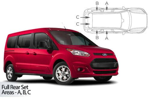Häikäisysuojasarja Ford Transit Connect, 5-ovinen (2013➟), Car Shades – CarShades