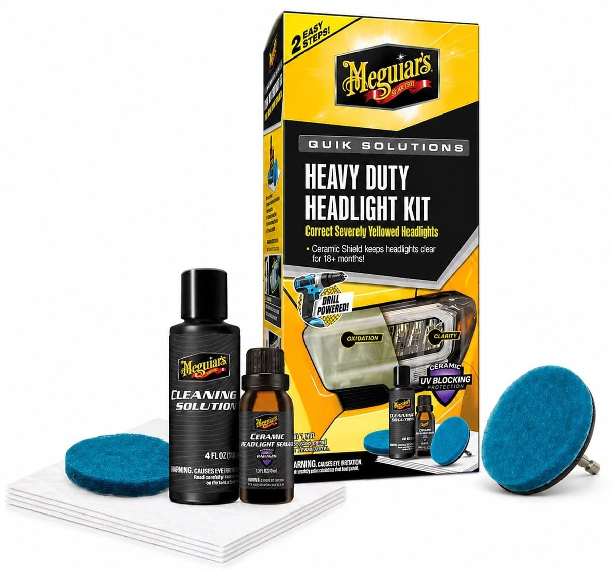 Ajovalojen kirkastussarja Heavy Duty Headlight Kit, Meguiars – Meguiars