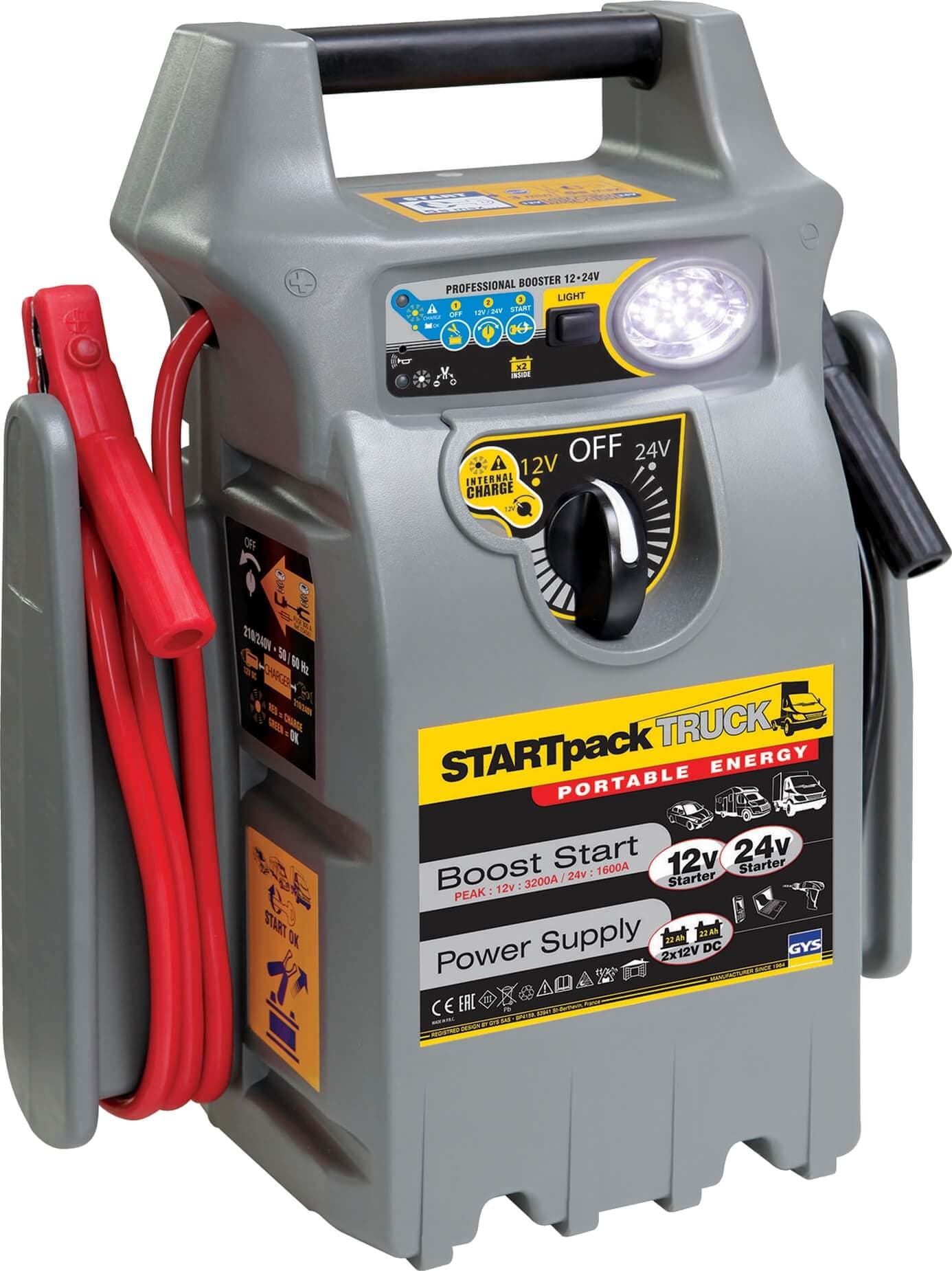 Apukäynnistin Startpack Truck 1450/1300 A, 12/24 V, GYS – GYS