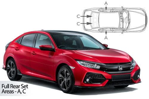 Häikäisysuojasarja Honda Civic, 5 ovinen (2015-2021), Car Shades – CarShades