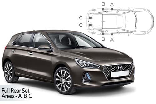 Häikäisysuojasarja Hyundai i30, 5-ovinen (2016➟), Car Shades – CarShades