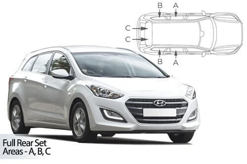 Häikäisysuojasarja Hyundai i30, Farmari (2012-2016), Car Shades – CarShades