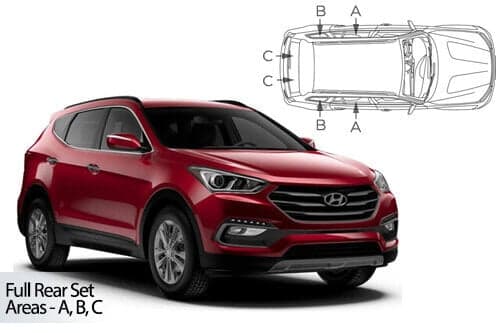 Häikäisysuojasarja Hyundai Santa Fe, 5 ovinen (2013-2018), Car Shades – CarShades