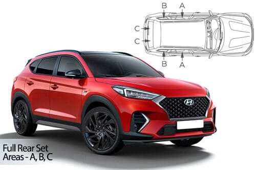 Häikäisysuojasarja Hyundai Tucson, 5-ovinen (2019-2021), Car Shades – CarShades