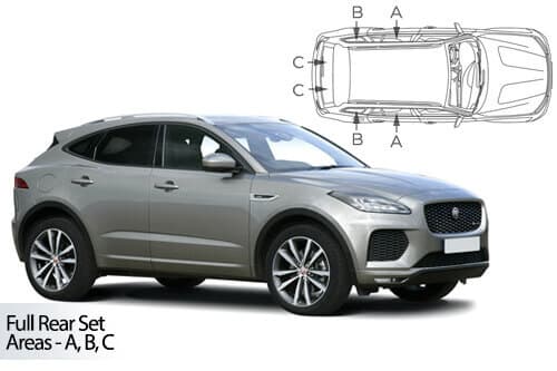 Häikäisysuojasarja Jaguar E-Pace, 5 ovinen (2017➟), Car Shades – CarShades