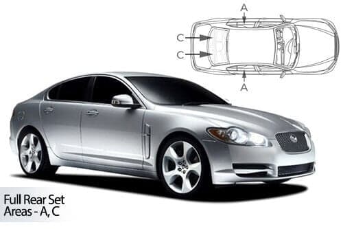 Häikäisysuojasarja Jaguar XF, aurinkosuojalliseen malliin 4 ovinen (2008-2015), Car Shades – CarShades