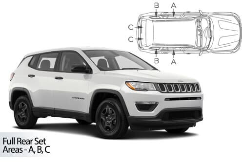 Häikäisysuojasarja Jeep Compass, 5 ovinen (2018➟), Car Shades – CarShades