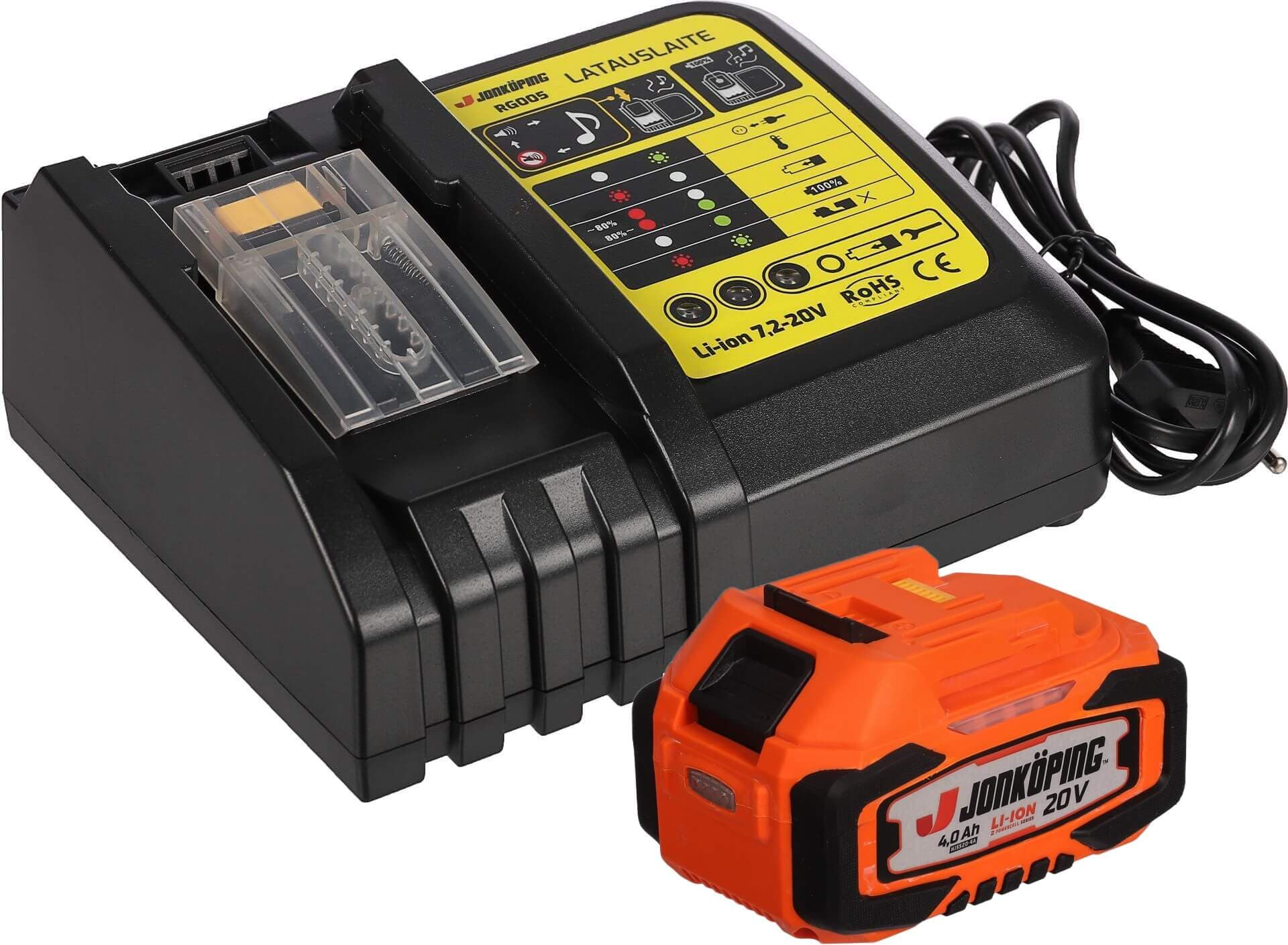 Starttipaketti 1 x 4.0 Ah akku + laturi, Jonköping – Jonköping