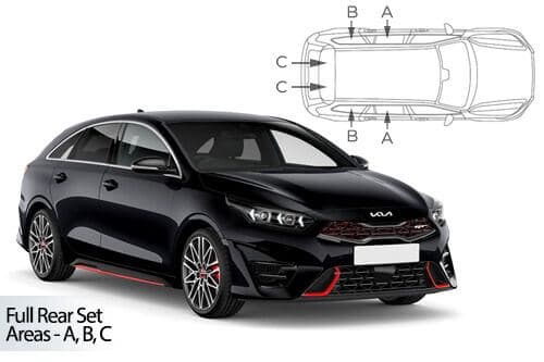 Häikäisysuojasarja Kia ProCeed, 5 ovinen (2018➟), Car Shades – CarShades
