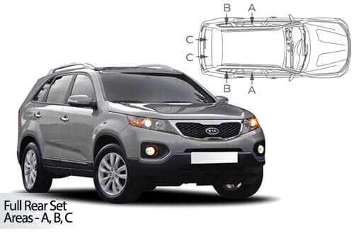 Häikäisysuojasarja Kia Sorento, 5 ovinen (2011-2015), Car Shades – CarShades