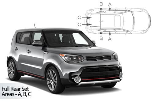 Häikäisysuojasarja Kia Soul, 5 ovinen (2014-2019), Car Shades – CarShades