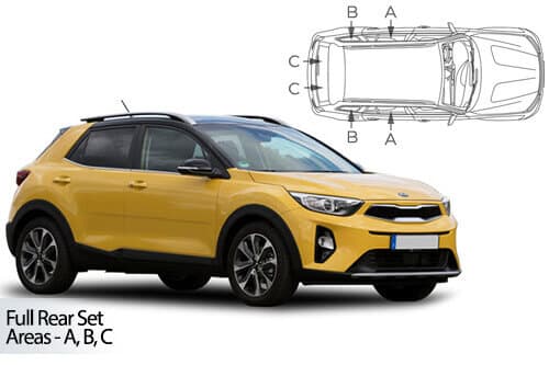 Häikäisysuojasarja Kia Stonic, 5 ovinen (2017➟), Car Shades – CarShades