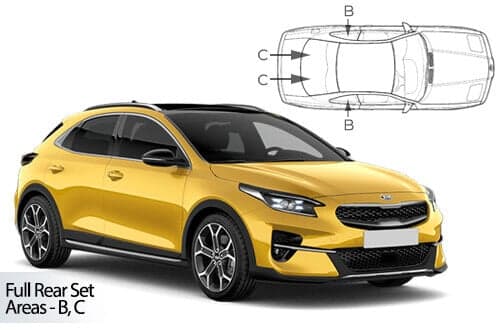 Häikäisysuojasarja Kia XCeed, 5 ovinen (2018➟), Car Shades – CarShades