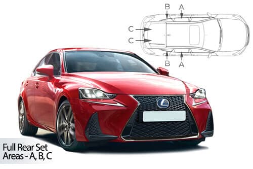Häikäisysuojasarja Lexus IS, 4 ovinen (2012➟), Car Shades – CarShades