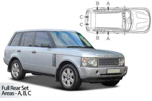 Häikäisysuojasarja Land Rover Range Rover, 5 ovinen (2002-2012), Car Shades – CarShades