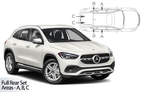 Häikäisysuojasarja Mercedes-Benz GLA, 5 ovinen (2020➟), Car Shades – CarShades