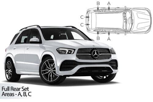 Häikäisysuojasarja Mercedes-Benz GLE W167, 5 ovinen (2019➟), Car Shades – CarShades
