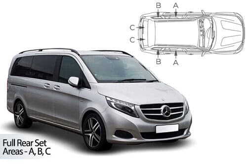Häikäisysuojasarja Mercedes-Benz Vito SWB, 5 ovinen (2014➟), Car Shades – CarShades