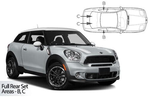 Häikäisysuojasarja Mini Paceman, 3 ovinen (2012-2016), Car Shades – CarShades
