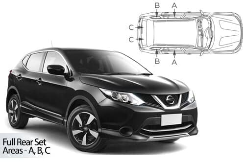 Häikäisysuojasarja Nissan Qashqai, 5 ovinen (2013-2018), Car Shades – CarShades