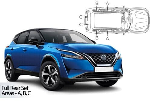 Häikäisysuojasarja Nissan Qashqai, 5 ovinen (2021➟), Car Shades – CarShades