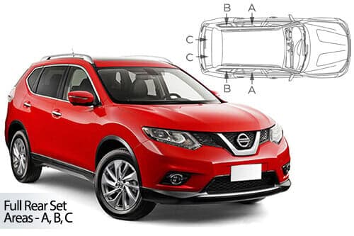 Häikäisysuojasarja Nissan X-Trail, 5 ovinen (2013➟), Car Shades – CarShades