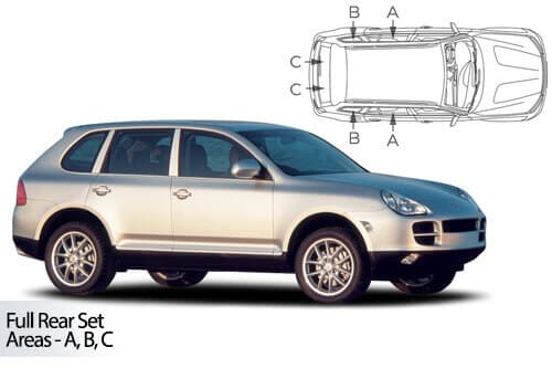 Häikäisysuojasarja Porsche Cayenne, 5 ovinen (2002-2010), Car Shades – CarShades