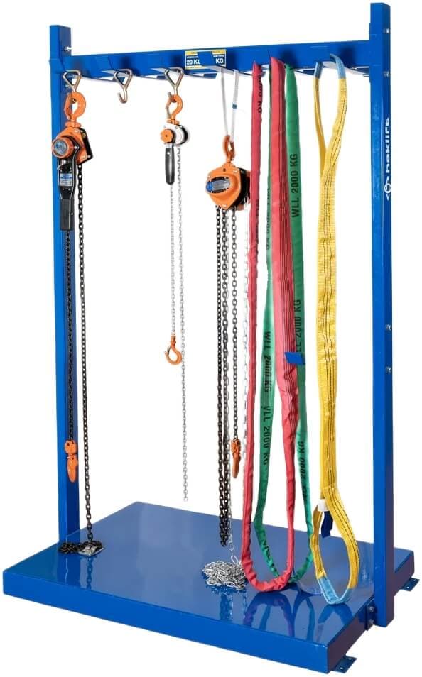 Säilytysteline nostoapuvälineille 120 x 190 x 80 cm, 500 kg, Haklift – Haklift